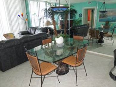 Dining room seats four